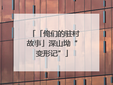 「俺们的驻村故事」深山坳“变形记”