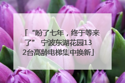 “盼了七年，终于等来了” 宁波东湖花园132台高龄电梯集中换新
