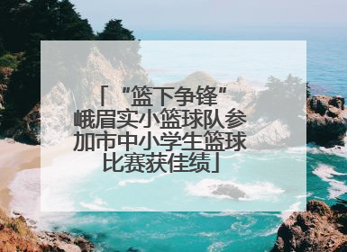 “篮下争锋” 峨眉实小篮球队参加市中小学生篮球比赛获佳绩