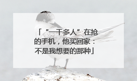 “一千多人”在抢的手机，他买回家：不是我想要的那种