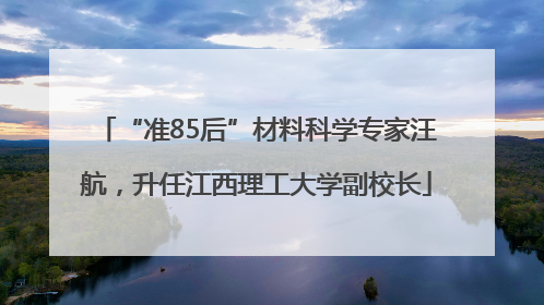 “准85后”材料科学专家汪航，升任江西理工大学副校长