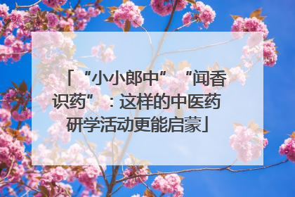 “小小郎中”“闻香识药”：这样的中医药研学活动更能启蒙