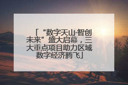 “数字天山·智创未来”盛大启幕，三大重点项目助力区域数字经济腾飞