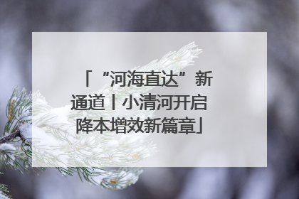 “河海直达”新通道丨小清河开启降本增效新篇章