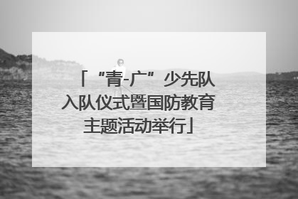 “青-广”少先队入队仪式暨国防教育主题活动举行
