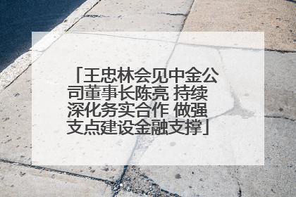 王忠林会见中金公司董事长陈亮 持续深化务实合作 做强支点建设金融支撑