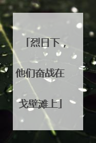 烈日下，他们奋战在戈壁滩上