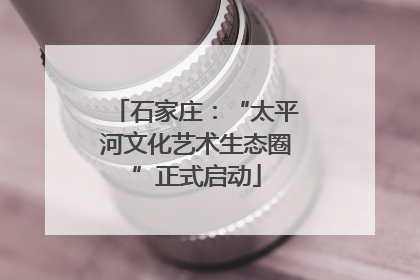 石家庄：“太平河文化艺术生态圈”正式启动