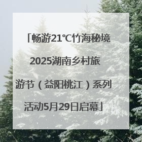 畅游21℃竹海秘境 2025湖南乡村旅游节（益阳桃江）系列活动5月29日启幕