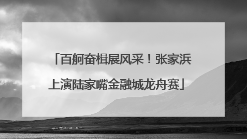 百舸奋楫展风采！张家浜上演陆家嘴金融城龙舟赛