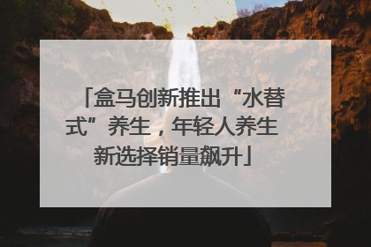 盒马创新推出“水替式”养生，年轻人养生新选择销量飙升