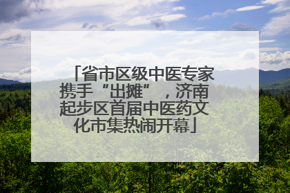 省市区级中医专家携手“出摊”，济南起步区首届中医药文化市集热闹开幕