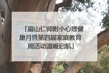 眉山仁师附小心理健康月暨第四届家庭教育周活动温暖启航