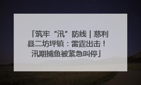 筑牢“汛”防线｜慈利县二坊坪镇：雷霆出击！汛期捕鱼被紧急叫停