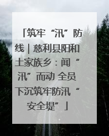 筑牢“汛”防线｜慈利县阳和土家族乡：闻“汛”而动 全员下沉筑牢防汛“安全堤”