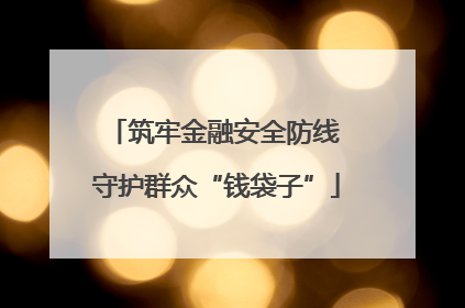 筑牢金融安全防线 守护群众“钱袋子”