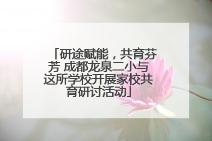 研途赋能，共育芬芳 成都龙泉二小与这所学校开展家校共育研讨活动