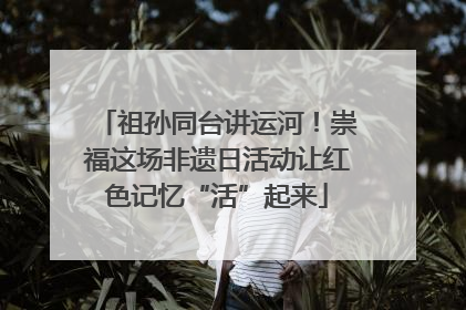祖孙同台讲运河！崇福这场非遗日活动让红色记忆“活”起来
