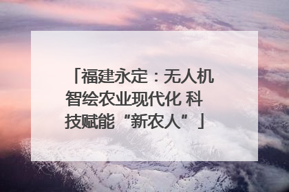 福建永定：无人机智绘农业现代化 科技赋能“新农人”
