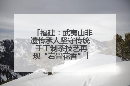 福建：武夷山非遗传承人坚守传统 手工制茶技艺再现“岩骨花香”
