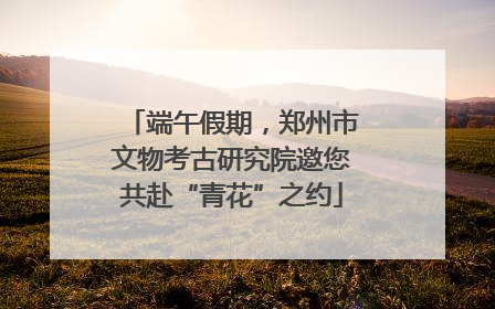 端午假期，郑州市文物考古研究院邀您共赴“青花”之约
