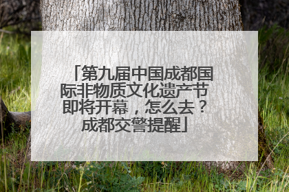 第九届中国成都国际非物质文化遗产节即将开幕，怎么去？成都交警提醒