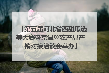 第五届河北省西甜瓜选美大赛暨京津冀农产品产销对接洽谈会举办