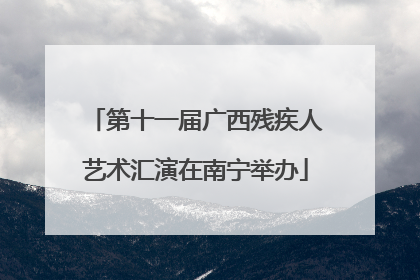 第十一届广西残疾人艺术汇演在南宁举办