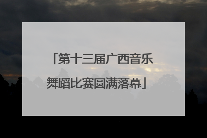 第十三届广西音乐舞蹈比赛圆满落幕