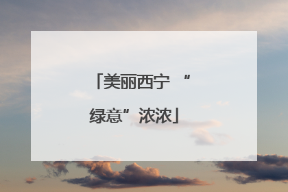 美丽西宁 “绿意”浓浓
