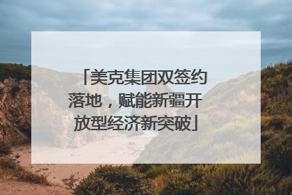 美克集团双签约落地，赋能新疆开放型经济新突破