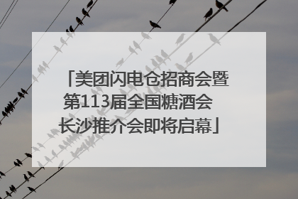 美团闪电仓招商会暨第113届全国糖酒会长沙推介会即将启幕