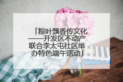 粽叶飘香传文化——开发区不动产联合李太屯社区举办特色端午活动