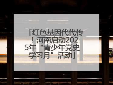 红色基因代代传！河南启动2025年“青少年党史学习月”活动