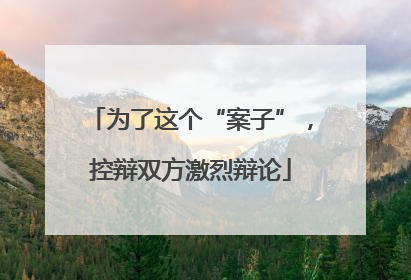 为了这个“案子”，控辩双方激烈辩论