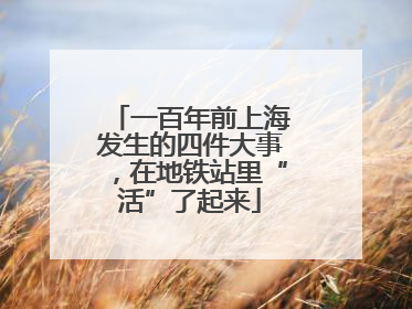 一百年前上海发生的四件大事，在地铁站里“活”了起来