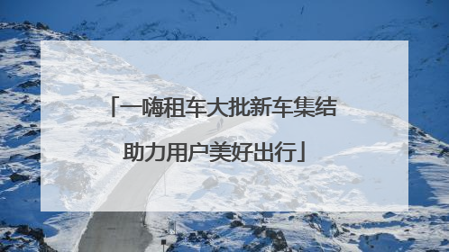一嗨租车大批新车集结 助力用户美好出行