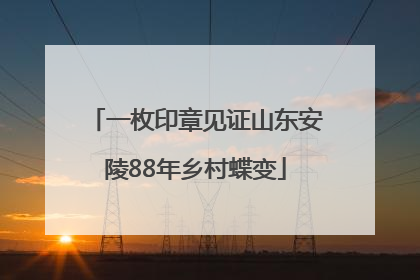 一枚印章见证山东安陵88年乡村蝶变
