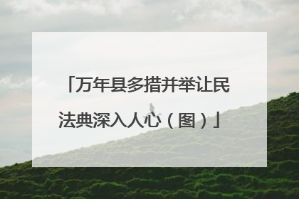 万年县多措并举让民法典深入人心（图）