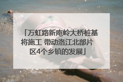 万虹路新庵岭大桥桩基将施工 带动洛江北部片区4个乡镇的发展