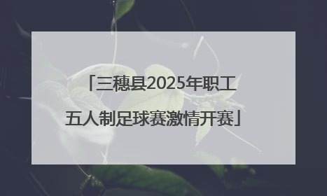 三穗县2025年职工五人制足球赛激情开赛
