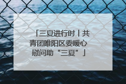 三夏进行时丨共青团睢阳区委暖心慰问助“三夏”