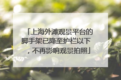 上海外滩观景平台的脚手架已降至护栏以下，不再影响观景拍照