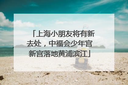 上海小朋友将有新去处，中福会少年宫新宫落地黄浦滨江