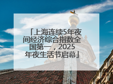 上海连续5年夜间经济综合指数全国第一，2025年夜生活节启幕