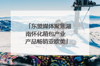 东盟媒体聚焦湖南怀化箱包产业 产品畅销亚欧美