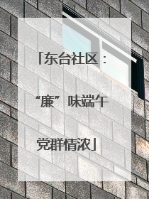 东台社区：“廉”味端午 党群情浓