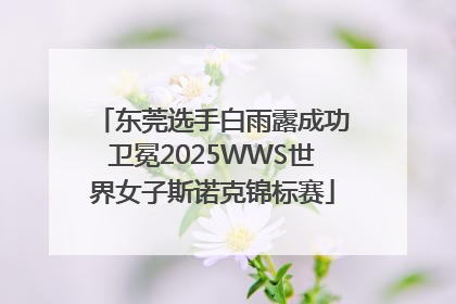 东莞选手白雨露成功卫冕2025WWS世界女子斯诺克锦标赛