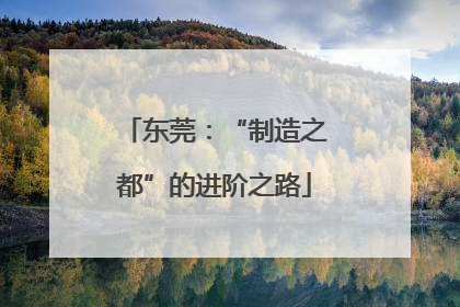 东莞：“制造之都”的进阶之路