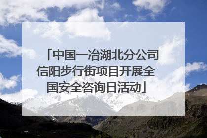 中国一冶湖北分公司信阳步行街项目开展全国安全咨询日活动